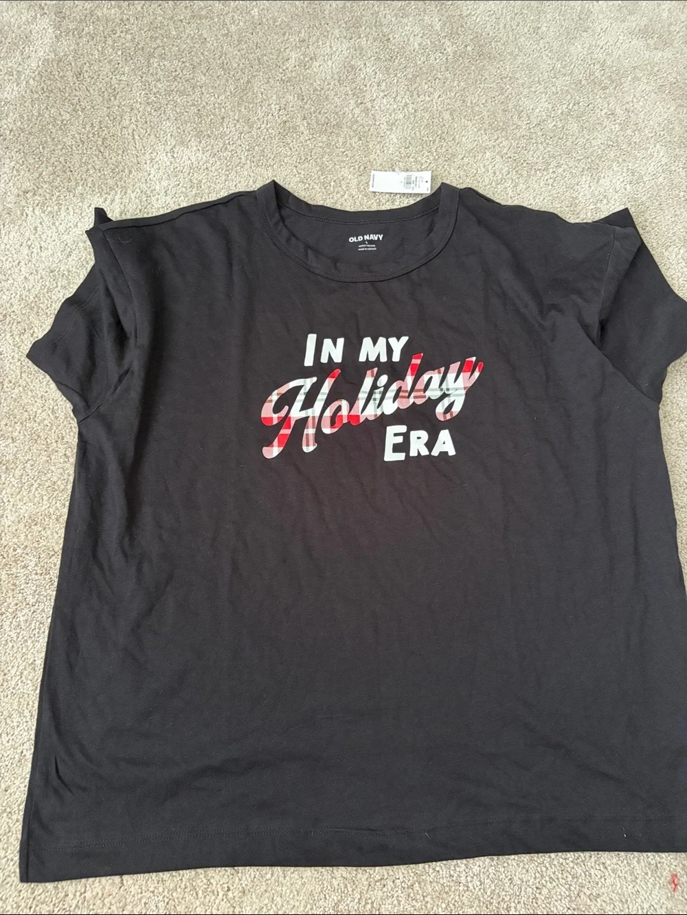 Old Navy Black Holiday Graphic Tee - 'In My Holiday Era'